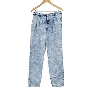 Levi's Sportswear Vintage Acid Wash Denim Jeans Pleated Mom Jeans High Rise